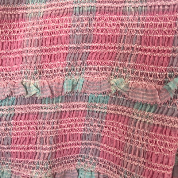 LoveShackFancy Belle Smocked Ruffle Mini Dress - Picture 6 of 6